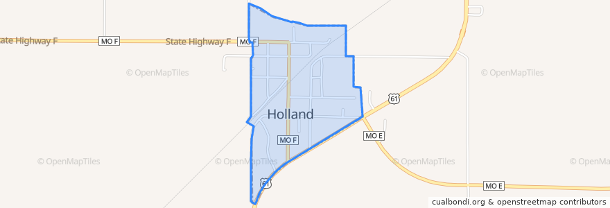 Mapa de ubicacion de Holland.