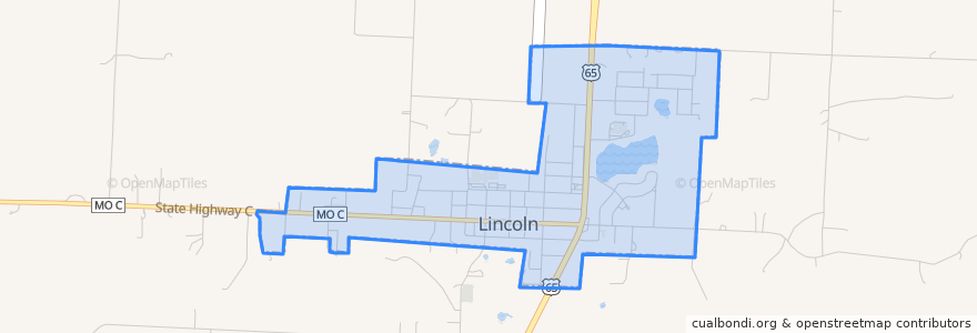 Mapa de ubicacion de Lincoln.