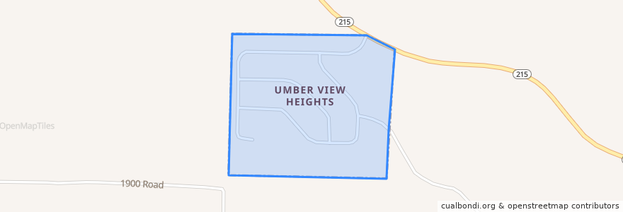 Mapa de ubicacion de Umber View Heights.