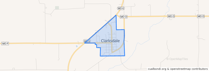 Mapa de ubicacion de Clarksdale.