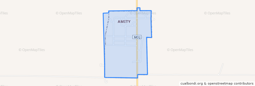 Mapa de ubicacion de Amity.