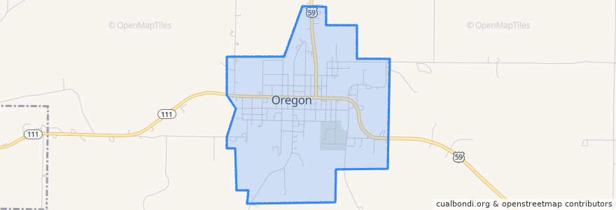 Mapa de ubicacion de Oregon.