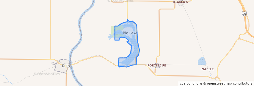 Mapa de ubicacion de Big Lake.