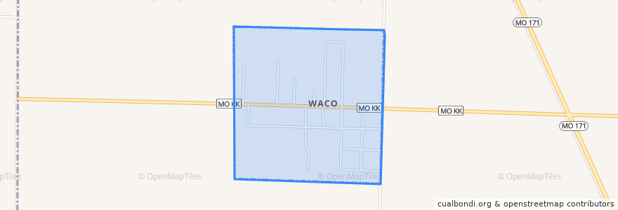 Mapa de ubicacion de Waco.