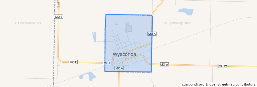 Mapa de ubicacion de Wyaconda.