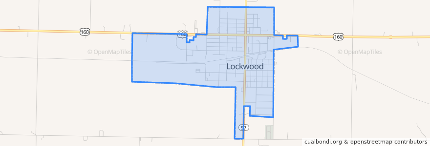 Mapa de ubicacion de Lockwood.