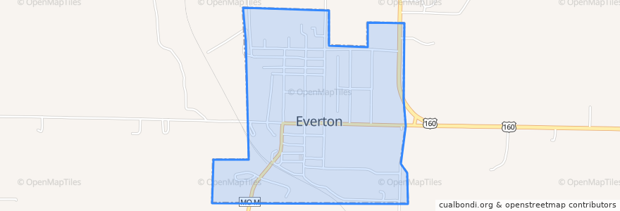 Mapa de ubicacion de Everton.