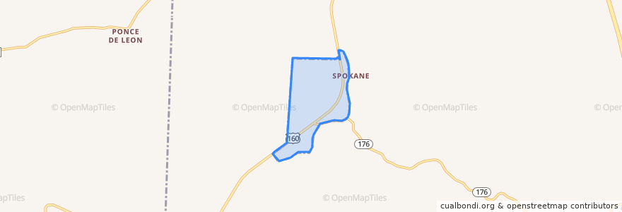 Mapa de ubicacion de Spokane.