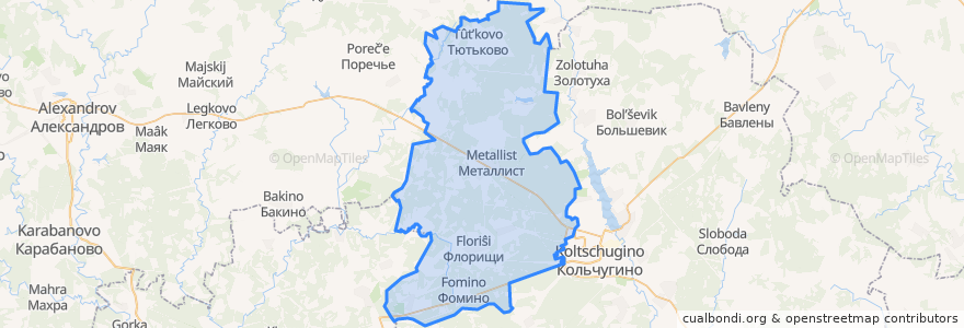 Mapa de ubicacion de Флорищинское сельское поселение.