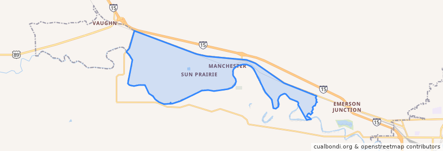 Mapa de ubicacion de Sun Prairie.