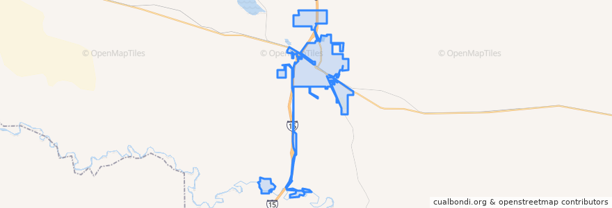 Mapa de ubicacion de Shelby.