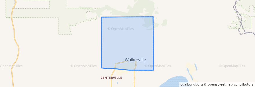 Mapa de ubicacion de Walkerville.