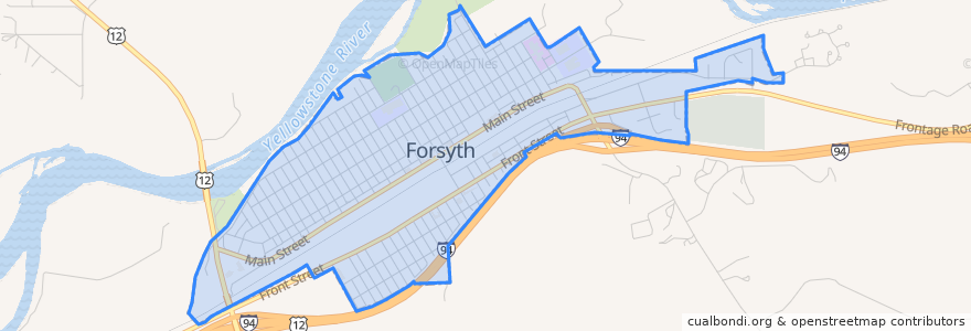 Mapa de ubicacion de Forsyth.