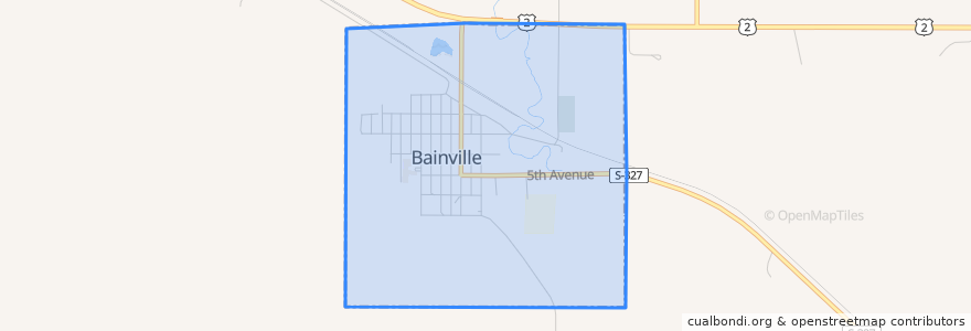 Mapa de ubicacion de Bainville.