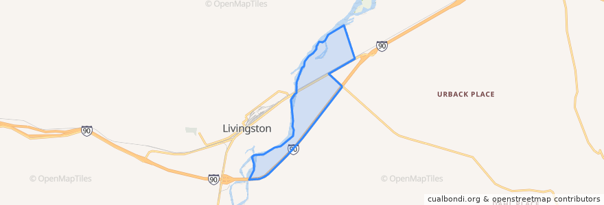 Mapa de ubicacion de Livingston.