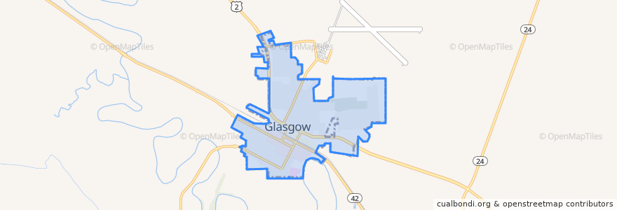 Mapa de ubicacion de Glasgow.