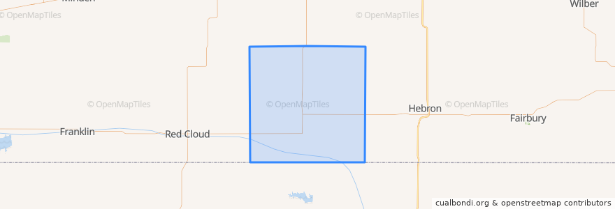 Mapa de ubicacion de Nuckolls County.