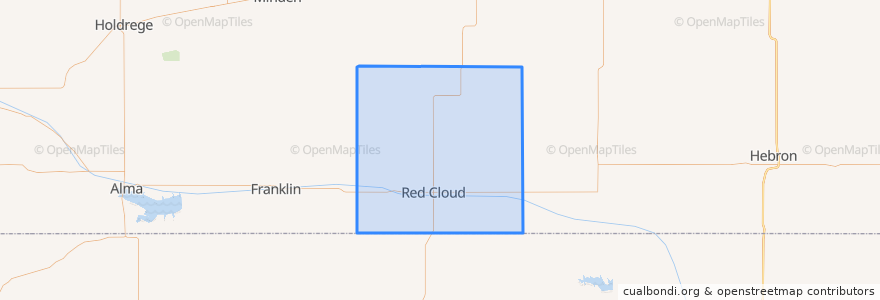 Mapa de ubicacion de Webster County.