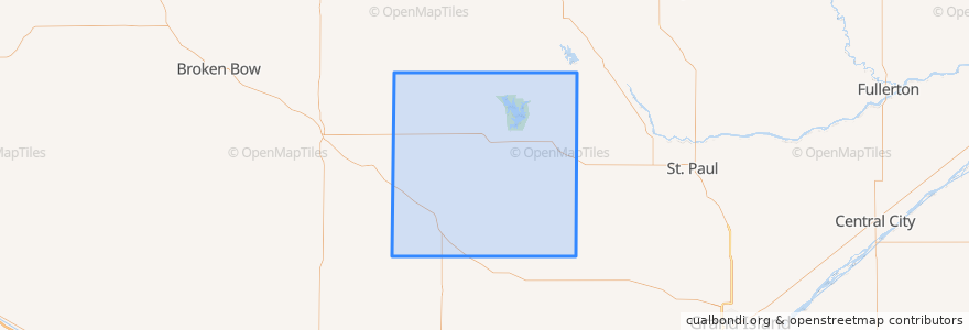 Mapa de ubicacion de Sherman County.