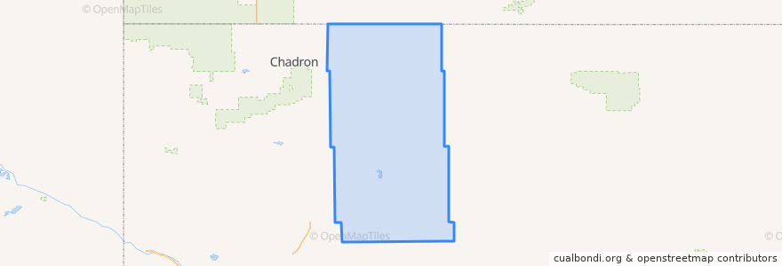 Mapa de ubicacion de Sheridan County.