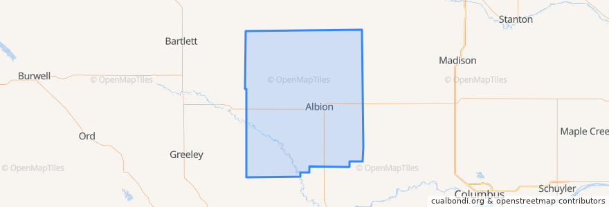 Mapa de ubicacion de Boone County.