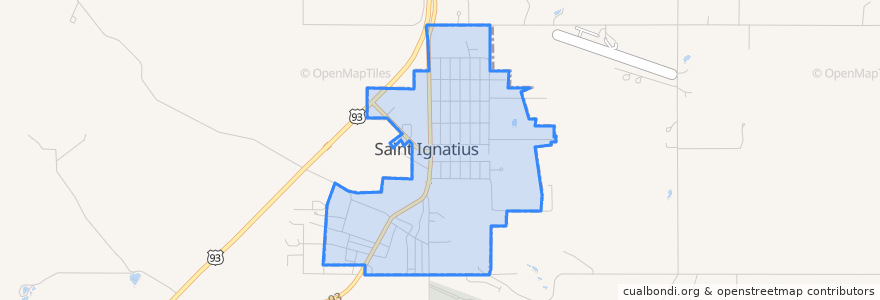 Mapa de ubicacion de Saint Ignatius.