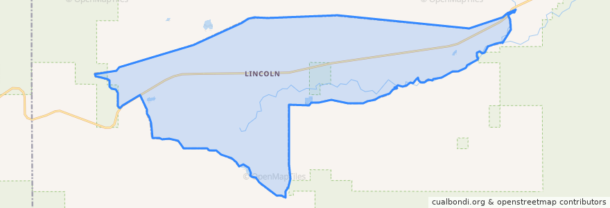 Mapa de ubicacion de Lincoln.