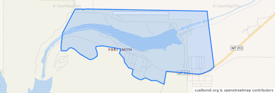 Mapa de ubicacion de Fort Smith.