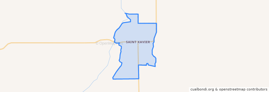 Mapa de ubicacion de St. Xavier.