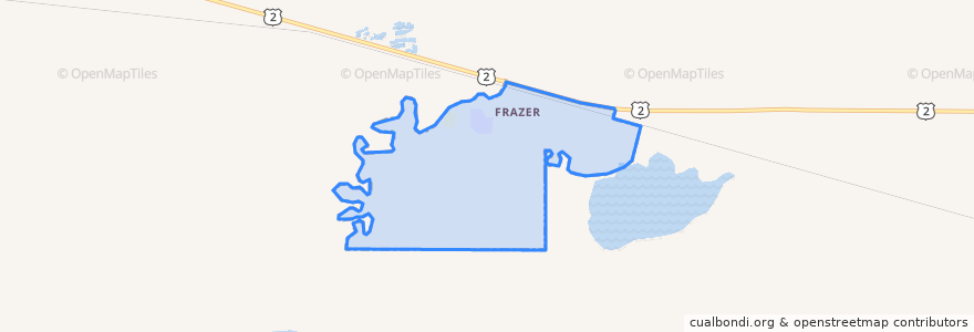 Mapa de ubicacion de Frazer.