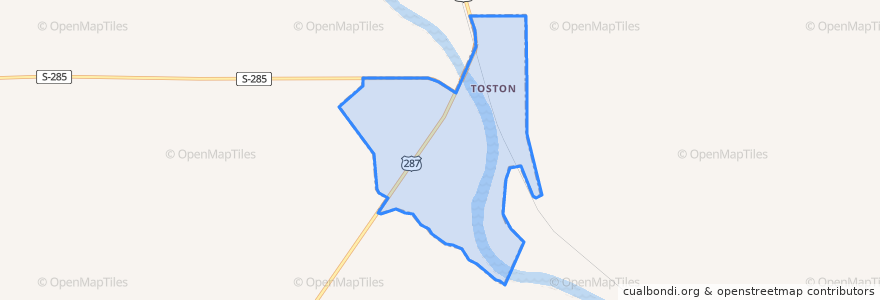 Mapa de ubicacion de Toston.