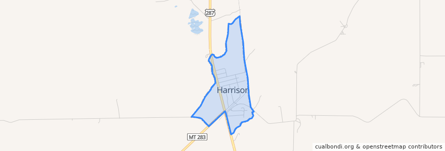 Mapa de ubicacion de Harrison.