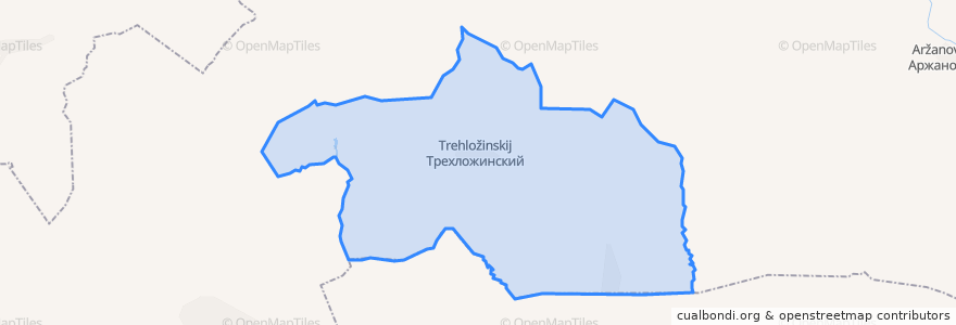 Mapa de ubicacion de Трехложинское сельское поселение.