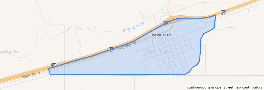 Mapa de ubicacion de Park City.