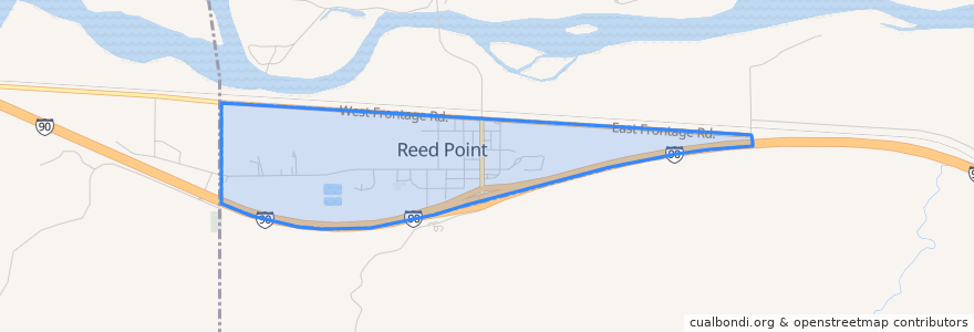 Mapa de ubicacion de Reed Point.