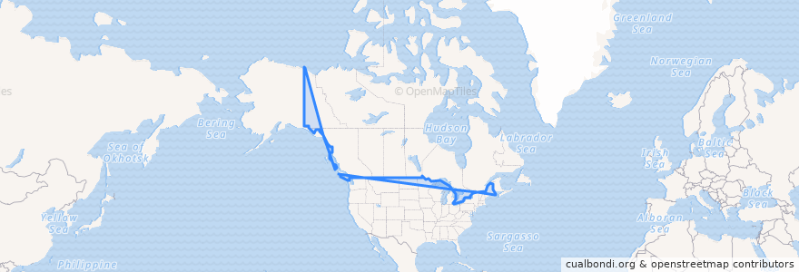 Mapa de ubicacion de Canada.