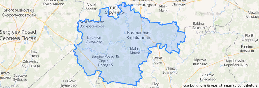 Mapa de ubicacion de Каринское сельское поселение.