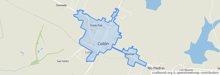 Mapa de ubicacion de Ciudad de Colón.