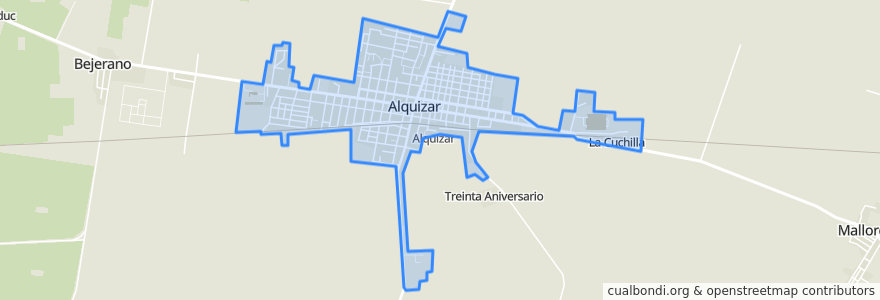 Mapa de ubicacion de Pueblo de Alquízar.