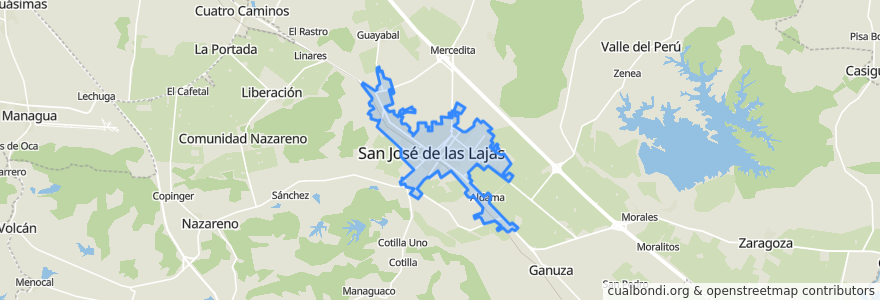 Mapa de ubicacion de Ciudad de San José de las Lajas.