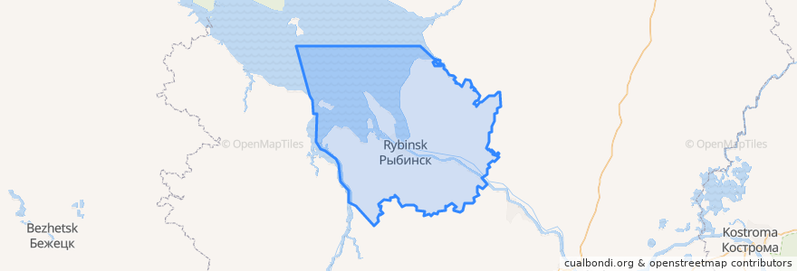 Mapa de ubicacion de Рыбинский район.