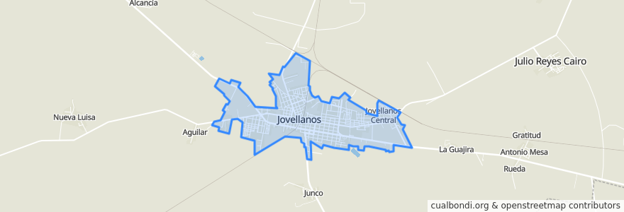 Mapa de ubicacion de Ciudad de Jovellanos.