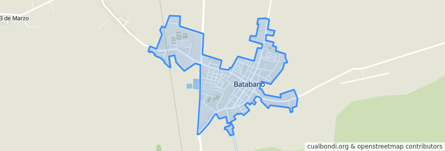 Mapa de ubicacion de Pueblo de Batabanó.