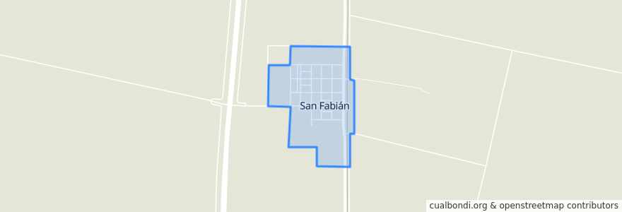 Mapa de ubicacion de San Fabián.