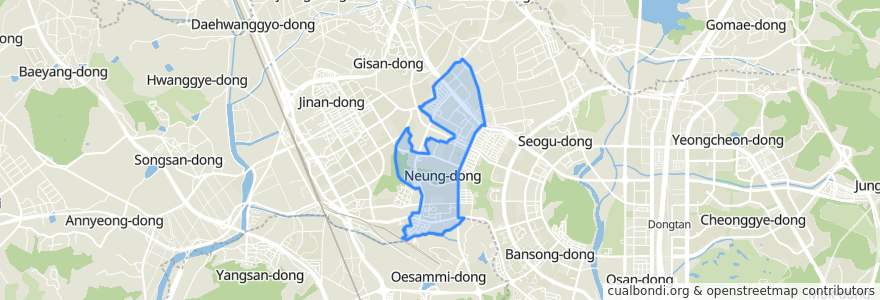 Mapa de ubicacion de 동탄3동.