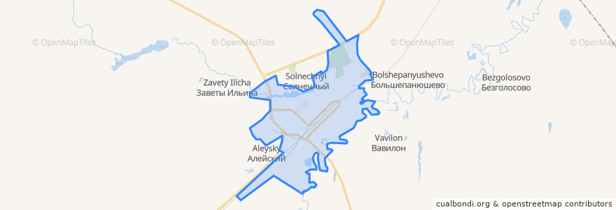 Mapa de ubicacion de городской округ Алейск.
