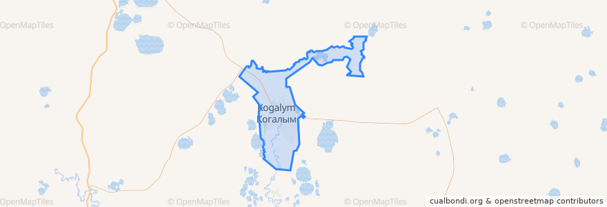 Mapa de ubicacion de городской округ Когалым.