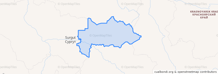 Mapa de ubicacion de Nizhnevartovsky District.