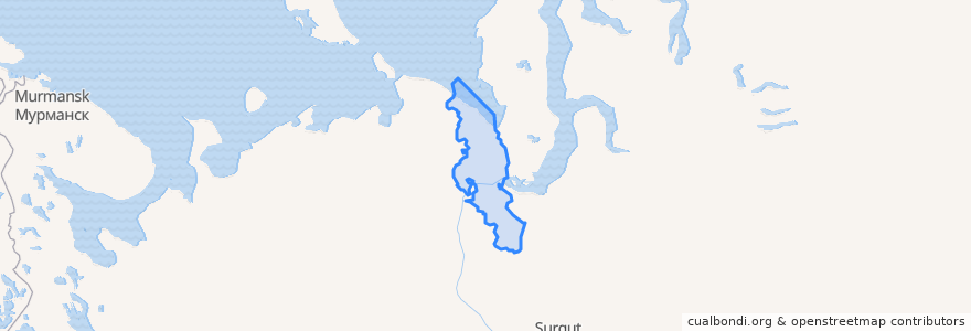 Mapa de ubicacion de муниципальный округ Приуральский район.