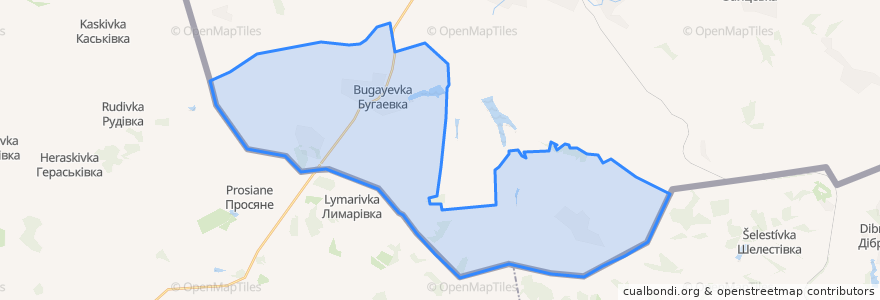 Mapa de ubicacion de Бугаёвское сельское поселение.